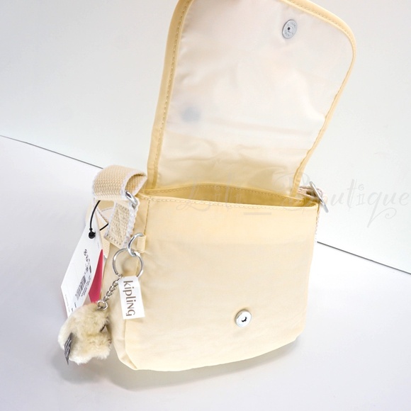 Kipling Sabian Crossbody Mini Shoulder Bag Polyamide AC8280 Pale Daffodil Yellow - Picture 5 of 12